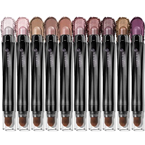 LUXAZA 10 lápices de sombra de ojos marrón neutro