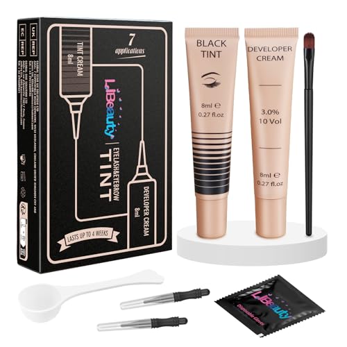Libeauty Kit de tinte para pestañas, tinte negro