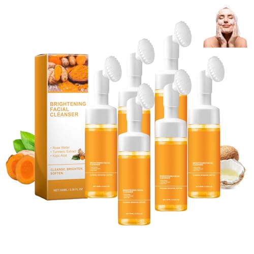 Limpiador facial de cúrcuma con cepillo, limpieza