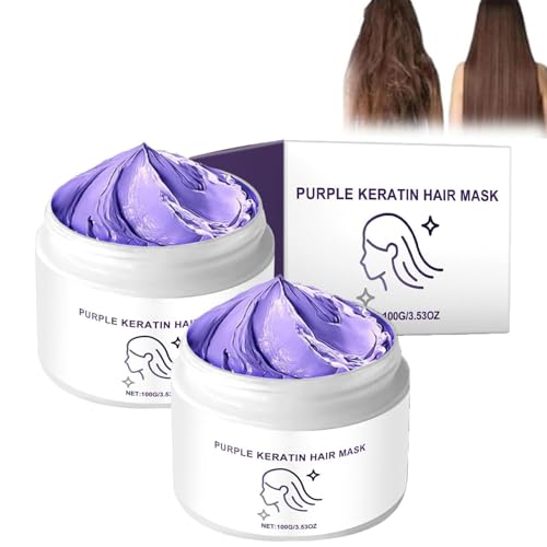 Mascarilla púrpura de queratina para el cabello,