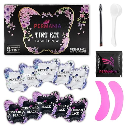 PERMANIA Kit de Tinte Para Pestañas y Cejas, Tinte