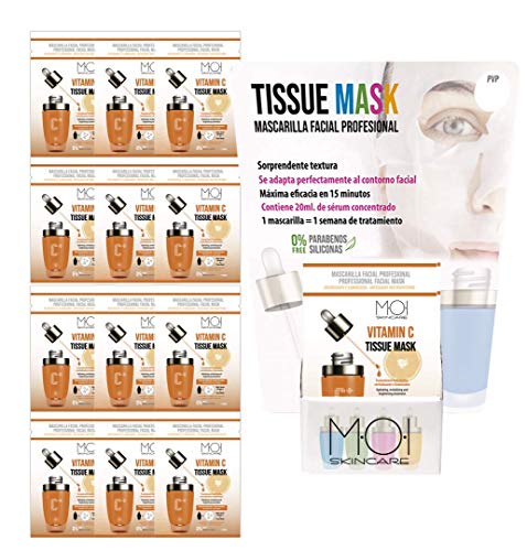 Pack 12 Mascarillas faciales Vitamin C Tissue Mask