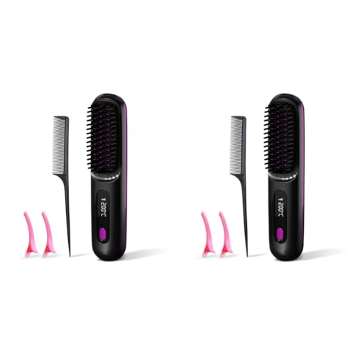 Plancha de pelo inalámbrica antiescaldaduras con