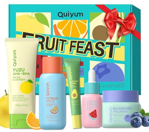 QUIYUM Fruta cuidado facial 5 piezas para mujer