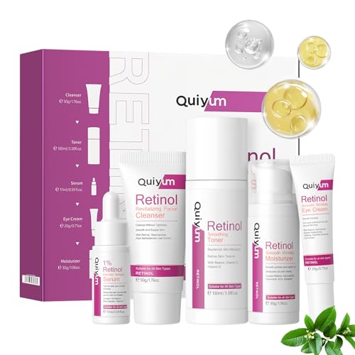 QUIYUM Set de cuidado de la piel Retinol,5 piezas