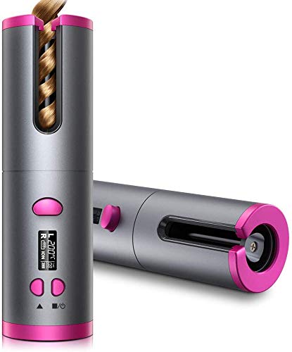 Rizador de pelo automático inalámbrico, pantalla