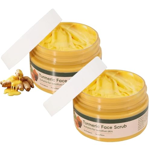 Scrub de la cara y la carrocería de la cúrcuma |