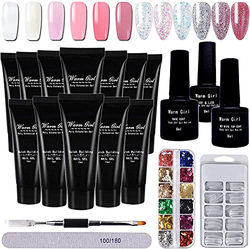 Warm Girl Kit de Uñas, 12 Colores *15ml Gel de