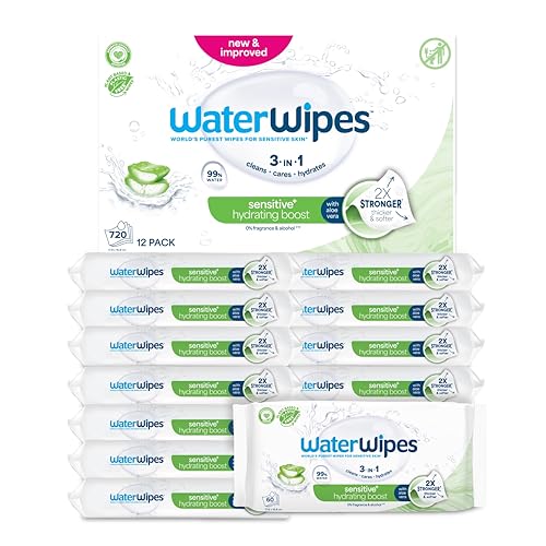 WaterWipes Sensitive+ Hydrating Boost Wipes, 720