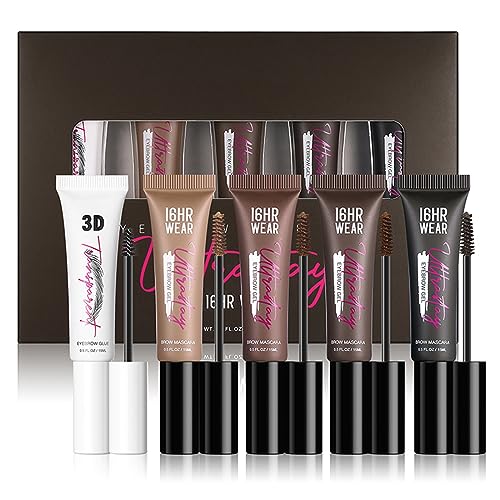 AURONUT Juego de tinta para cejas, 4 colores,