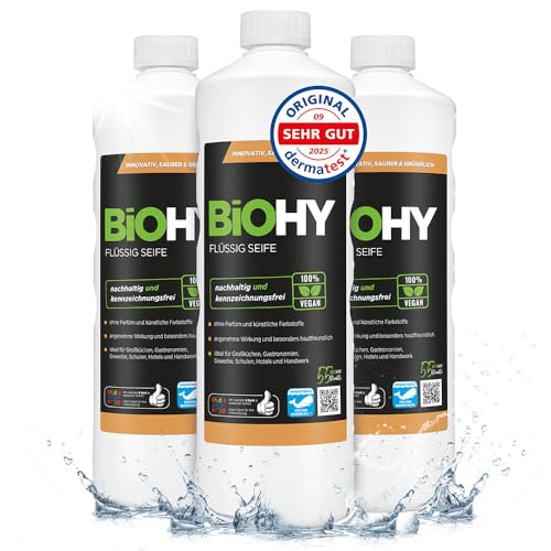BiOHY Jabón líquido (3 botellas de 1 litro) |