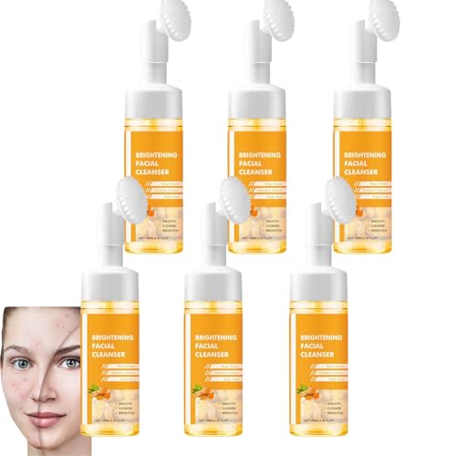 Detergente facial de cúrcuma con cepillo,