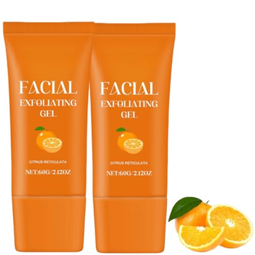Gel exfoliante facial de naranja para rostro y