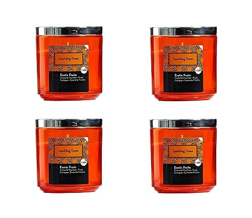Juego de 4 velas perfumadas en tarro de cristal,