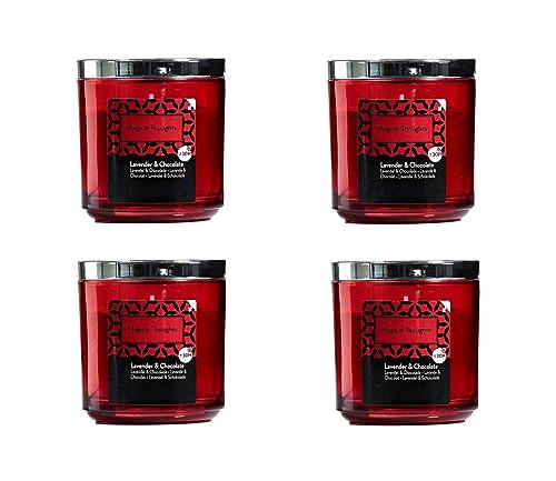 Juego de 4 velas perfumadas en tarro de cristal,