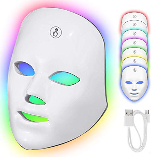 Mascarilla facial LED Peralng con botón táctil,