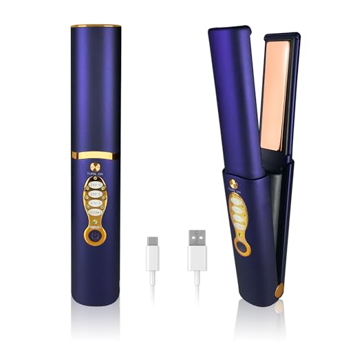 Planchas del Pelo Inalambrica con Batería 5000mAh,