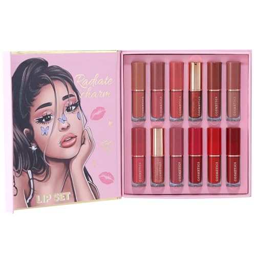 Set De Lápiz Labial Líquido De Acabado Mate, Kit