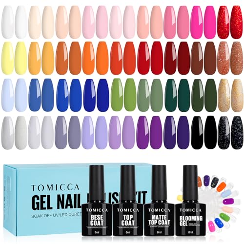 TOMICCA Juego de 40 esmaltes de uñas UV