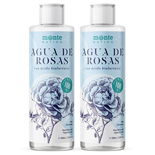 Agua de Rosas pura con Ácido Hialurónico Monte