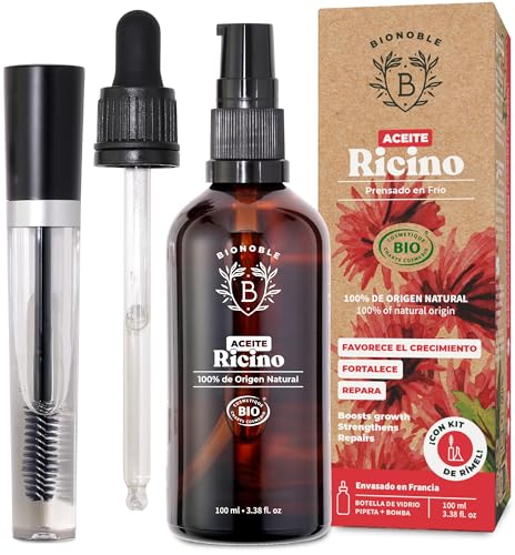 BIONOBLE Aceite de Ricino Organico + Kit de Rímel,