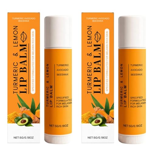 Bálsamo labial natural de cúrcuma y limón,