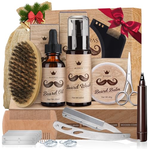 Bledras Kit Cuidado Barba Hombre 13 en 1, Cuidado