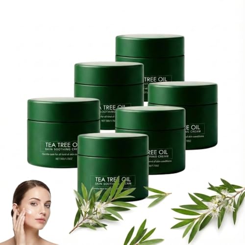 Crema facial de aceite de árbol de té, crema