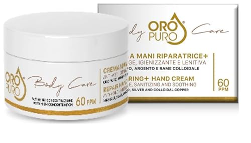 Crema de Manos reparadora + ORO COLOIDAL, Plata y