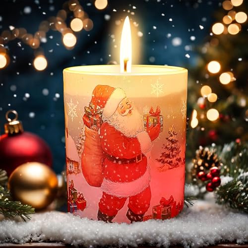 ElectricWise Velas aromáticas navideñas con luz