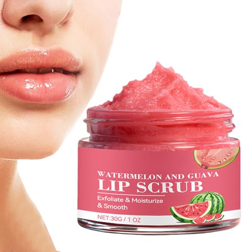 Exfoliante labial de guayaba y sandía, con
