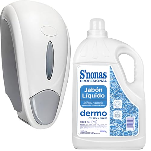 Jabón de Manos Líquido Dermo 5L + Jabonera Manual