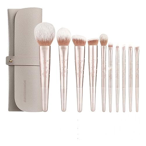 Juego de brochas de maquillaje con mango de