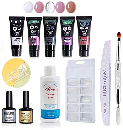 Kit de 5 colores de gel de extensión de uñas de
