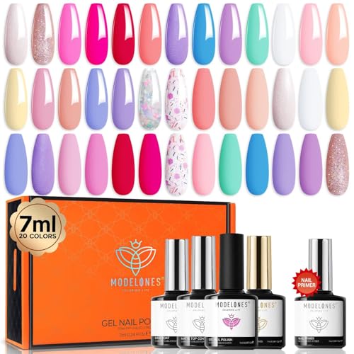 Modelones 20 Colores Esmaltes Semipermanentes para
