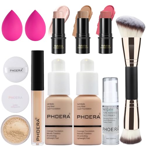 PHOERA Base de maquillaje,kit de maquillaje en