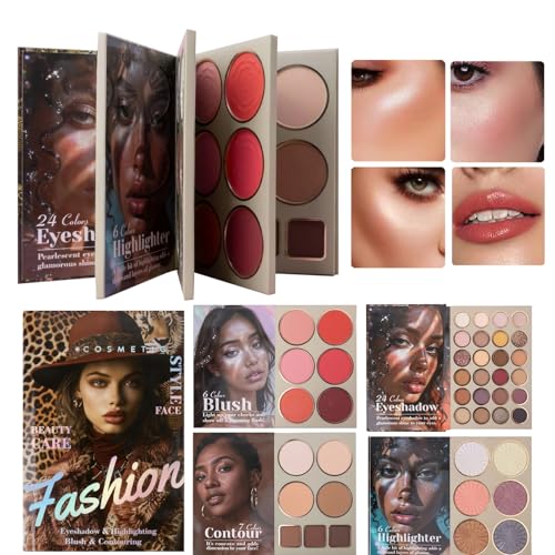 Paleta de Maquillaje, Polvo 4 Capas para Rubor,