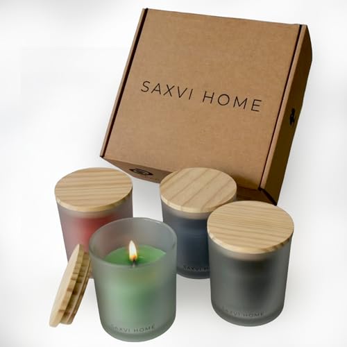 Set 4 Velas Aromáticas Artesanales SAXVI HOME –
