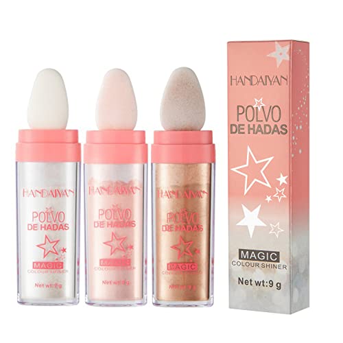 3PCS Fairy Highlighter Powder, Highlight Patting