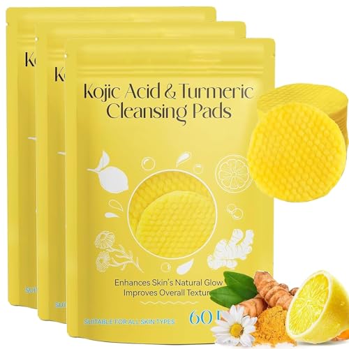 Almohadillas exfoliantes limpiadoras de cúrcuma