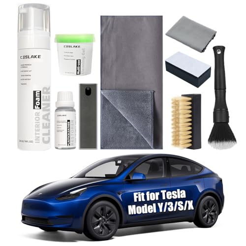 COSLAKE Kit de limpieza interior para Tesla, 9