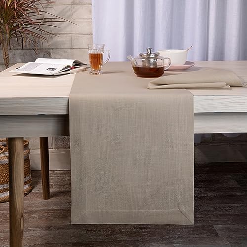 D'Moksha Homes Camino de mesa natural de 14 x 60