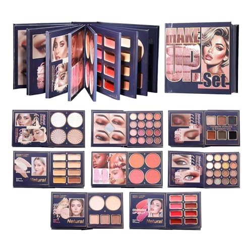 Paleta De Sombras,Mate, Brillante, Iluminador Y