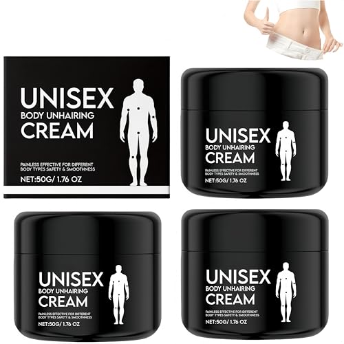 Crema depilatoria corporal unisex, indolora y