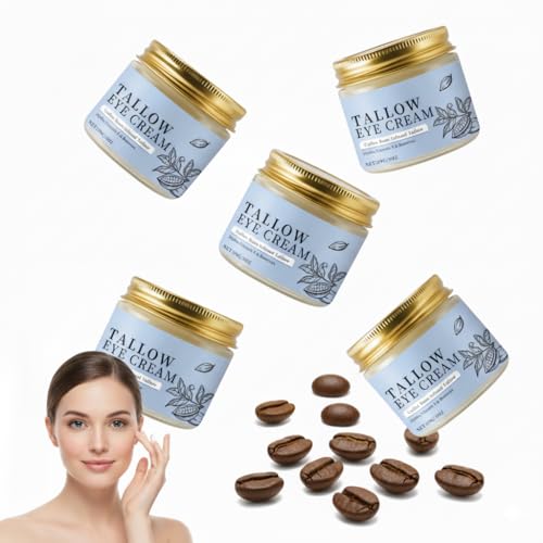 Crema de ojos con café y sebo de ganado de pasto,