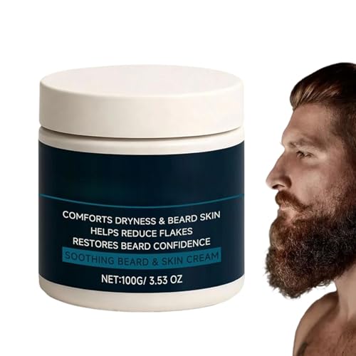 Fuuxtci Crema para barba para hombres, 100 g,
