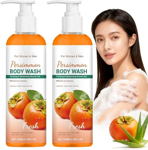 Gel de ducha de caqui para personas mayores,