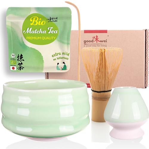 Goodwei Juego de Matcha - 30g Té Matcha Biológico