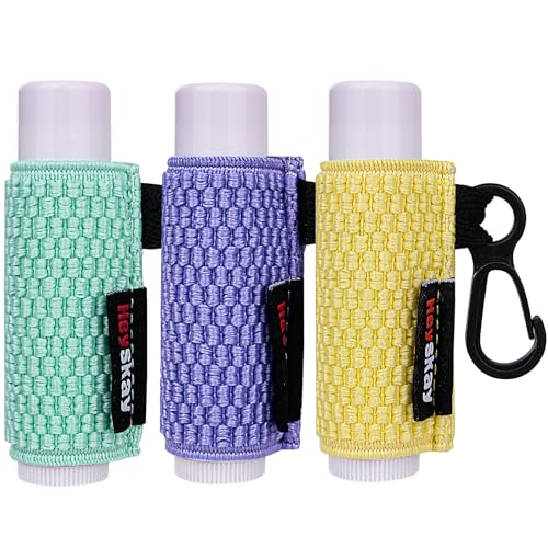 HEYSKAY 3 fundas para bálsamo labial, llavero