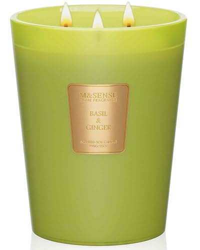 M&SENSE Vela aromática con aroma a albahaca y